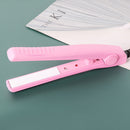 2 in 1 Crimper Mini Hair Straightener Curler Flat Iron Styling Tool (Red) Newly