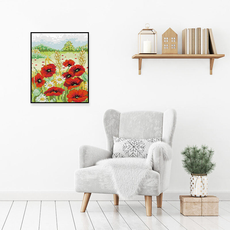 Partial Cross Stitch Artwork 14CT Printed Spring Needlework Home Ornament