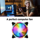 120mm Fan Colorful Computer Case Fans Cooling Cooler Radiator 11 Blades