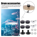 12x Drum Cymbal Felt Pad Sleeve Nut Gasket Kit Replacement Parts (Grey) Newly