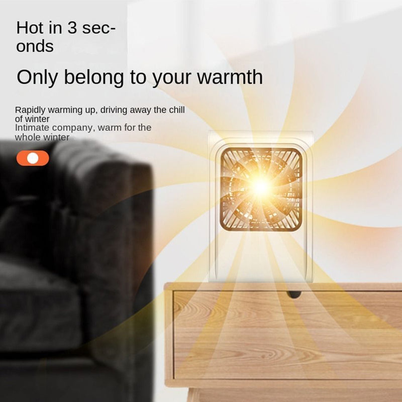 Warmer Home Office Room Desktop Fan Fast Heating Mini Heater Electric Heater