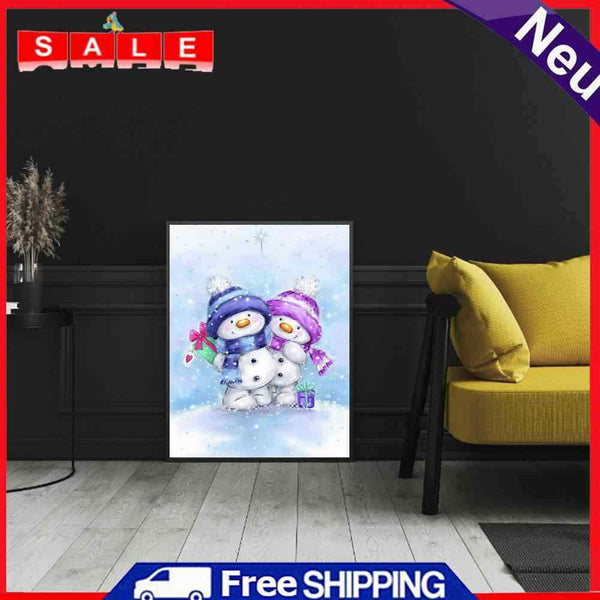 Snowman 5D DIY Diamond Painting Kits Full Round Drill Wall Decor Craft (A5724