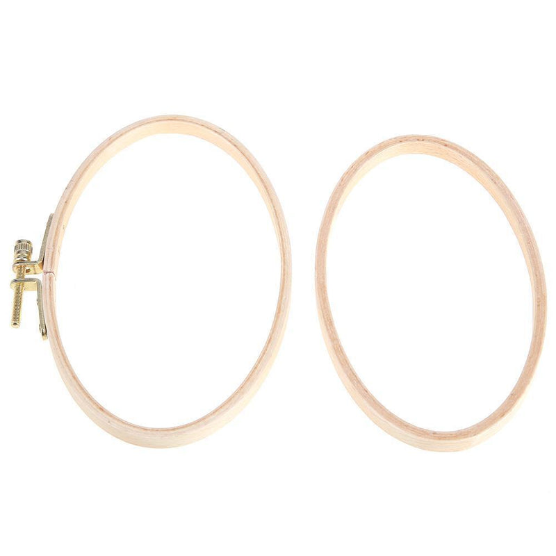 Stitch Bamboo Frame Embroidery Hoop Ring Oval Hand DIY Needlecraft Home Proximity