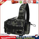 600D Nylon Fishing Tackle Bag Fish Lure Crossbody Pack (Dark Camouflage) Newly