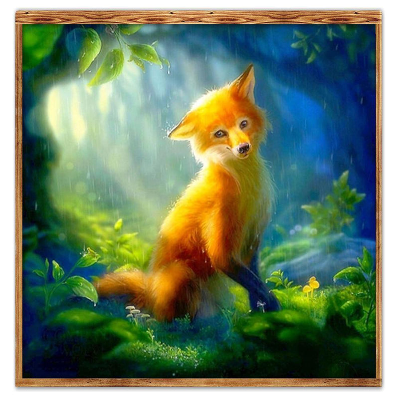 5D DIY Diamond Painting Forest Fox Cross Stitch Embroidery Rhinestones Kits