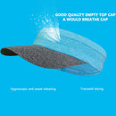 Sports Sun Visor Hat Long Soft Brim Breathable Sweatband Cap for Marathon Tennis