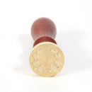 Retro Plant Pattern Sealing Wax Wooden Handle Wax Seal Stamps DIY Craft (F)