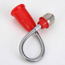 E27 LED Light Bulb Holder Universal Flexible Extension Lamp Socket (Red) Newly