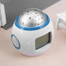 Music Starry Star Snooze Alarm Clock Kids Room Calendar Light Projector