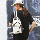 Fashion Women Oxford Cloth Solid Color Crossbody Chest Bag Travel Large Backpack