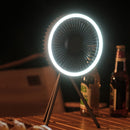 Desk Stand Air Cooling Fan Outdoor Camping Ceiling Fan (Dark Gray 10000mAh)