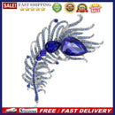 European Fashion Brooch Rhinestone Corsage Peacock Feather Women Accessories