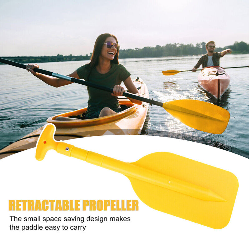 Retractable Portable Telescope Rafting Boat Paddle for Water Sport (Yellow)
