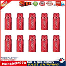 10pcs Aluminum Bicycle Tyre Tire Presta Valve Stem Caps Dust Covers (Red) Newly