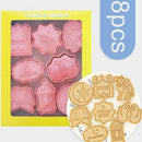8Pcs Biscuit Mold Ramadan DIY Cake Baking Tools Cookie Cutters K8N8