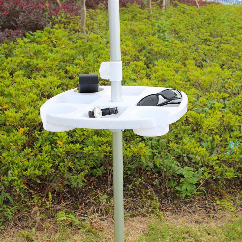 Beach Umbrella Table Tray Snack Water Cup Holder Beverage Bottle Holder