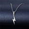 Women Jewelry Necklace Choker Long Chain Stainless Steel Lightning Pendant