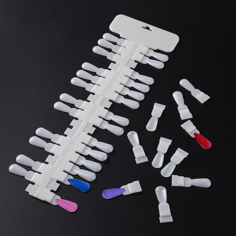 36pcs Removable False Nail Tips Color Card Nail Display Board (Skin Color)