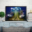 5D DIY Diamond Painting Full Round Drill Libra Mosaic Rhinestone Art Home Crafts