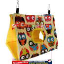 Bird Parrot Nest House Hanging Hammock Cage Sleeping Bed (Yellow Owl S) Newly
