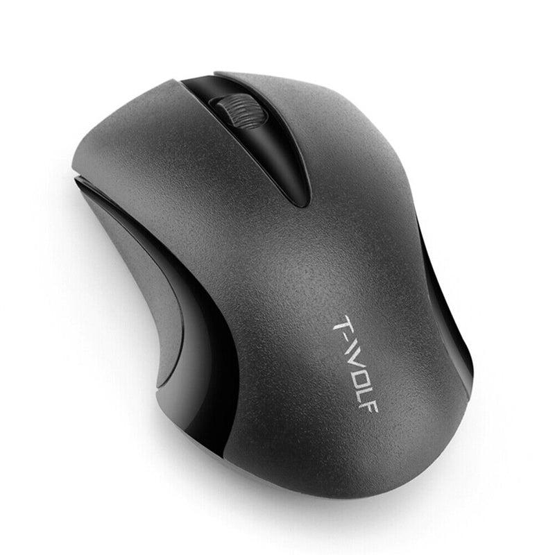 Q2 1200dpi USB Silent Mouse Computer PC 2.4G Wireless Mute Mice (Black)