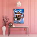 5D DIY Diamond Painting Snowman House Rhinestone Kit Full Round Wall Craft