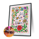 5D DIY Partial Drill Special Shape Flower Grass Rhinestone Diamond Drawing Kit