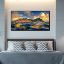 80x40cm Colorful DIY Paint By Numbers Kit Mountain Landscape Decor Art Hanging
