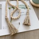 Decorative Beads & Tassels Wood Garland Farmhouse Decor Rustic Beads (2) Newly