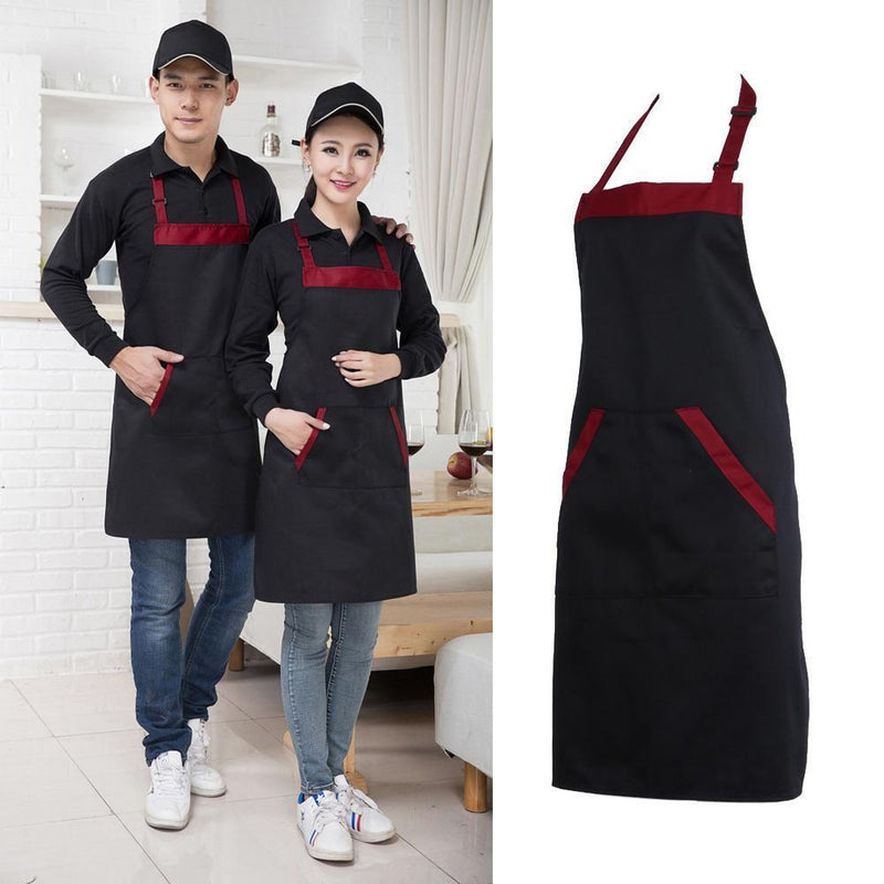 10pcs Unisex Halterneck Apron with 2 Pockets Chef Waiter Kitchen Cook Tool