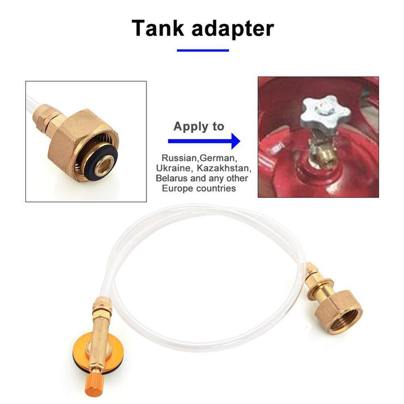 Outdoor Camping Picnic Gas Refill Pipe Cook Propane Flat Cylinder Tank Tube