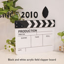 Movie Clap Board 12x10"" Film Slate Clapper Board with Eraser+Pen Black White