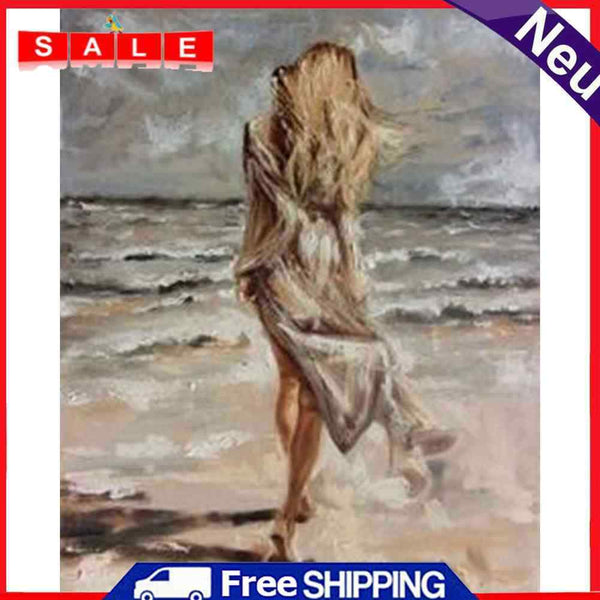 40x50cm Colorful DIY Paint By Number Kit Girl s Back Wall Hanging Decoration