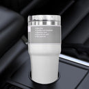 Stainless Coffee Mug Water Tea Cup Insulated Car Drinkware (600ml White) Newly