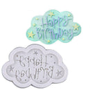Happy Birthday Cloud Silicone Fondant Cake Decor Mold L0Y9 Moul S2Q2 X5C8 K7N7
