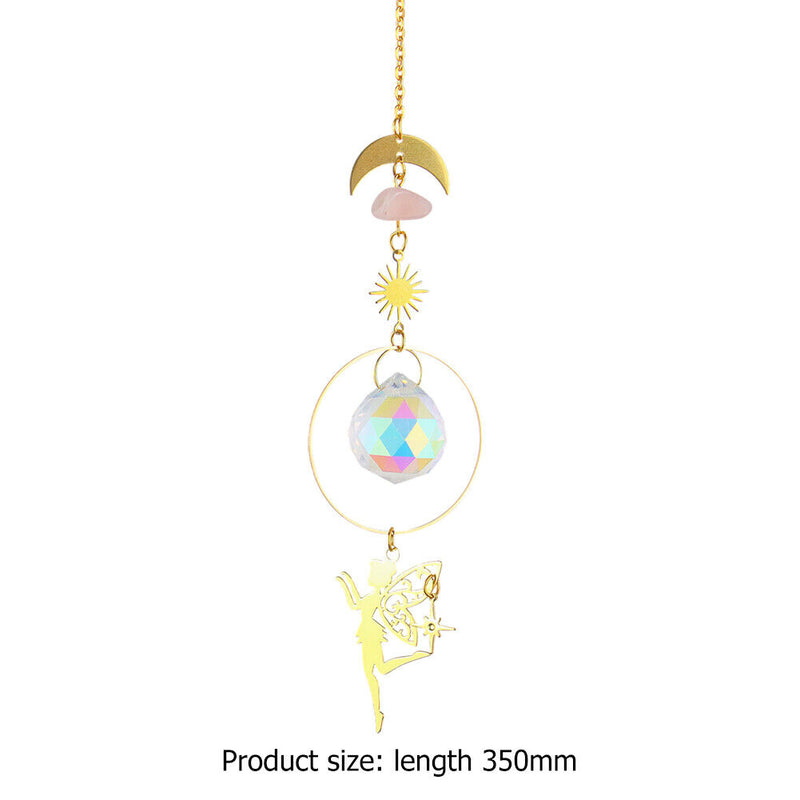 #A Crystal Wind Chime Prism Windbell Window Curtains Pendant Garden Hanging Deco