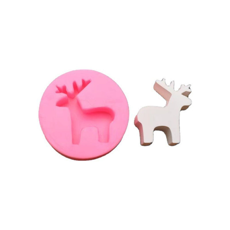 Aromatherapy Plaster Silicone Mold Christmas Deer Sugarcraft Tools Soap Dye