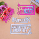 2pcs Hero Thinking Of You Cutting Dies Stencil Scrapbook Embossing DIY Card