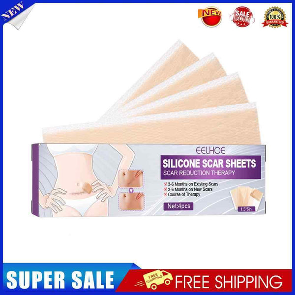 4pcs Silicone Scar Sheets Gel Strips Patch Adhesive Scar Removes (150mm)
