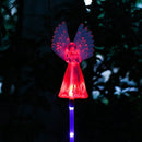 Grave White Solar Stake Lights Solar Angel Lights Angel Stake Garden Light