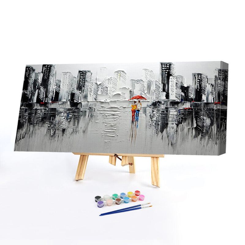 DIY Acrylic Paint by Numbers City Scenery Hand Painted Coloring Drawing Kit Gift