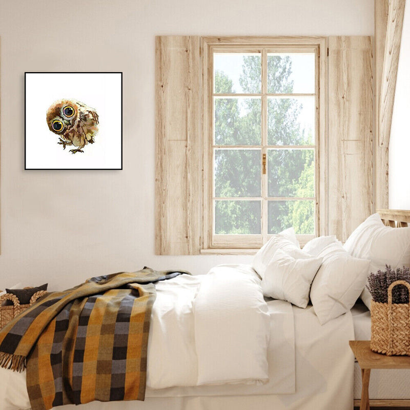 DIY Paint By Number Kit Frameless Lovely Owl Animal Handpainted Canvas for Decor