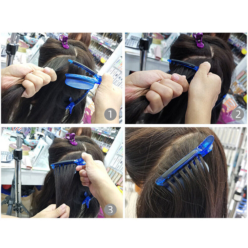 hairdressing clip Blue Color Sectioning Clips for Hair Extension dye tools
