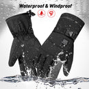Waterproof Electric Heated Gloves Touch Screen Winter Windproof Thermal Gloves