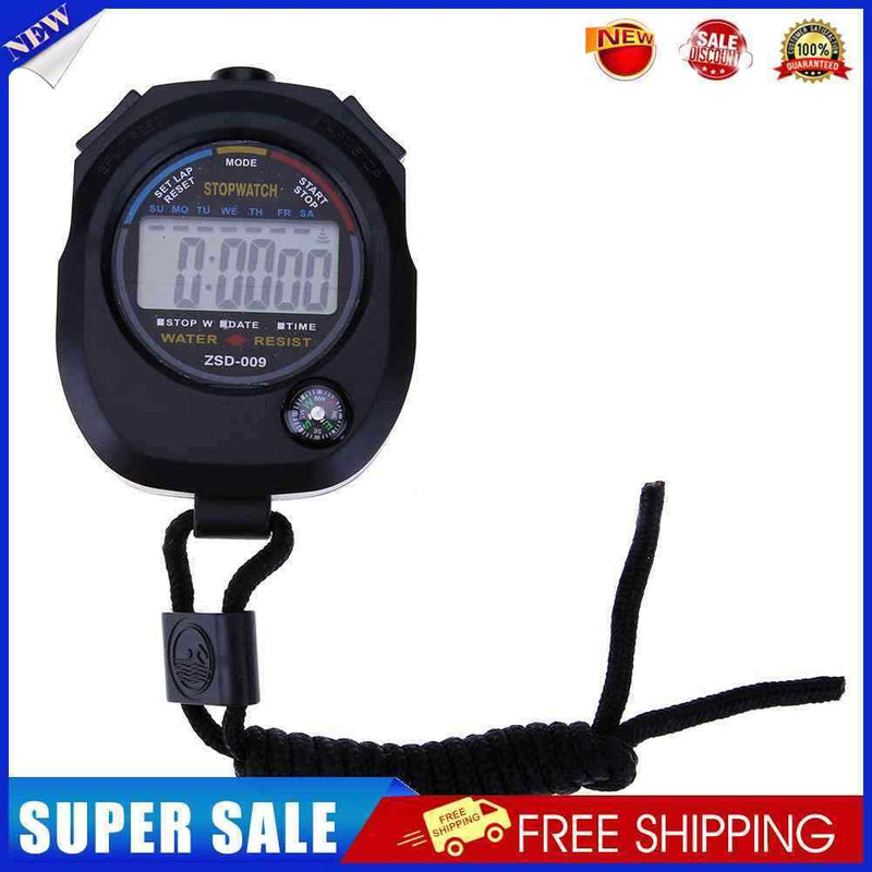 Waterproof LCD Digital Stopwatch Timer Chronograph Counter Sport Alarm