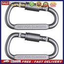 D-ring Locking Carabiner Survival Hanging Hook Buckle Camping Climbing Equipm