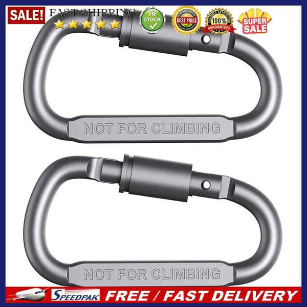 D-ring Locking Carabiner Survival Hanging Hook Buckle Camping Climbing Equipm