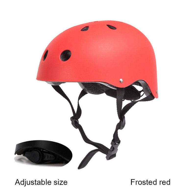 Children Skateboard Plum Helmets Bike Skating Protective Helmet (Red M) Newly