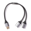 USB Cable Y Splitter USB Adapter 1 Male to 2 Female Extension Cord (1pc)