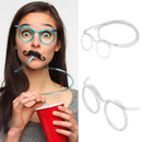 Funny Kids Glasses, Round Straw, Creative Art, DIY Modeling Straw
